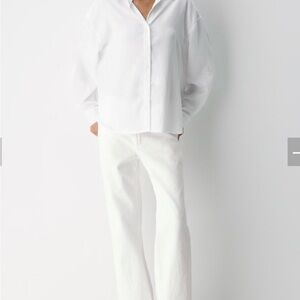 Aritzia Oversized Drapey Twill Button up Shirt